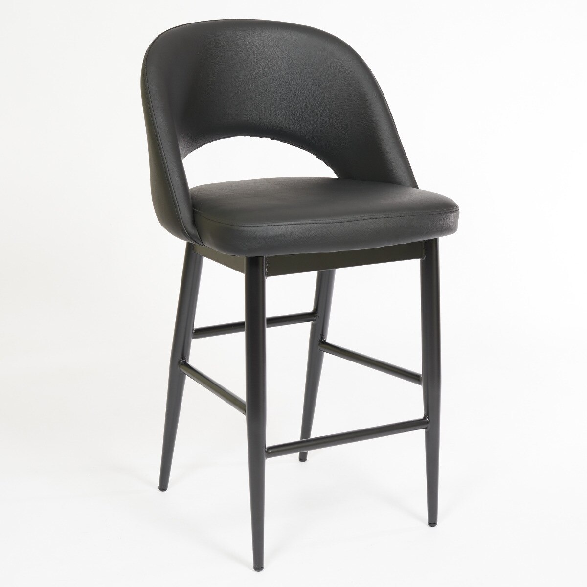 Henricks Stool black leatherette